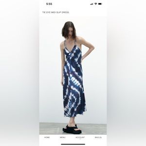 Tie dye New Zara slip dress. Super cute